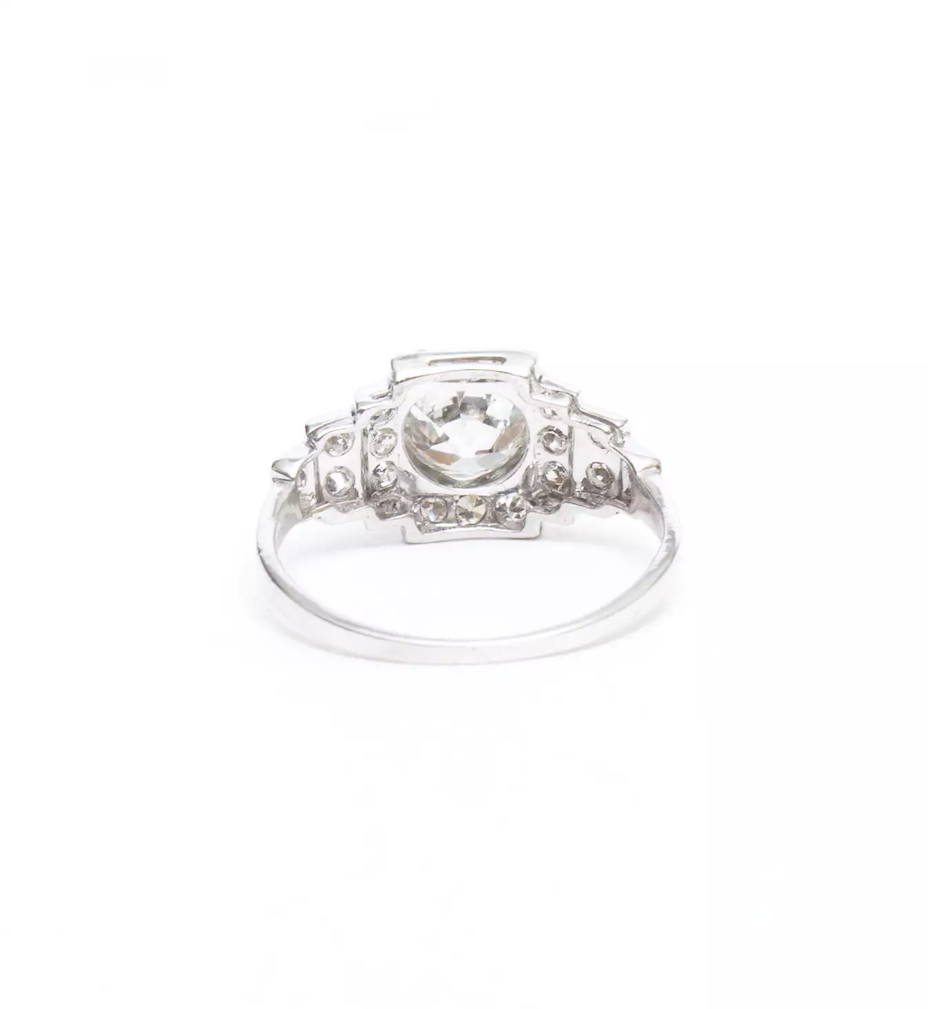 1.23 ct Old European Diamond Step Down Ring