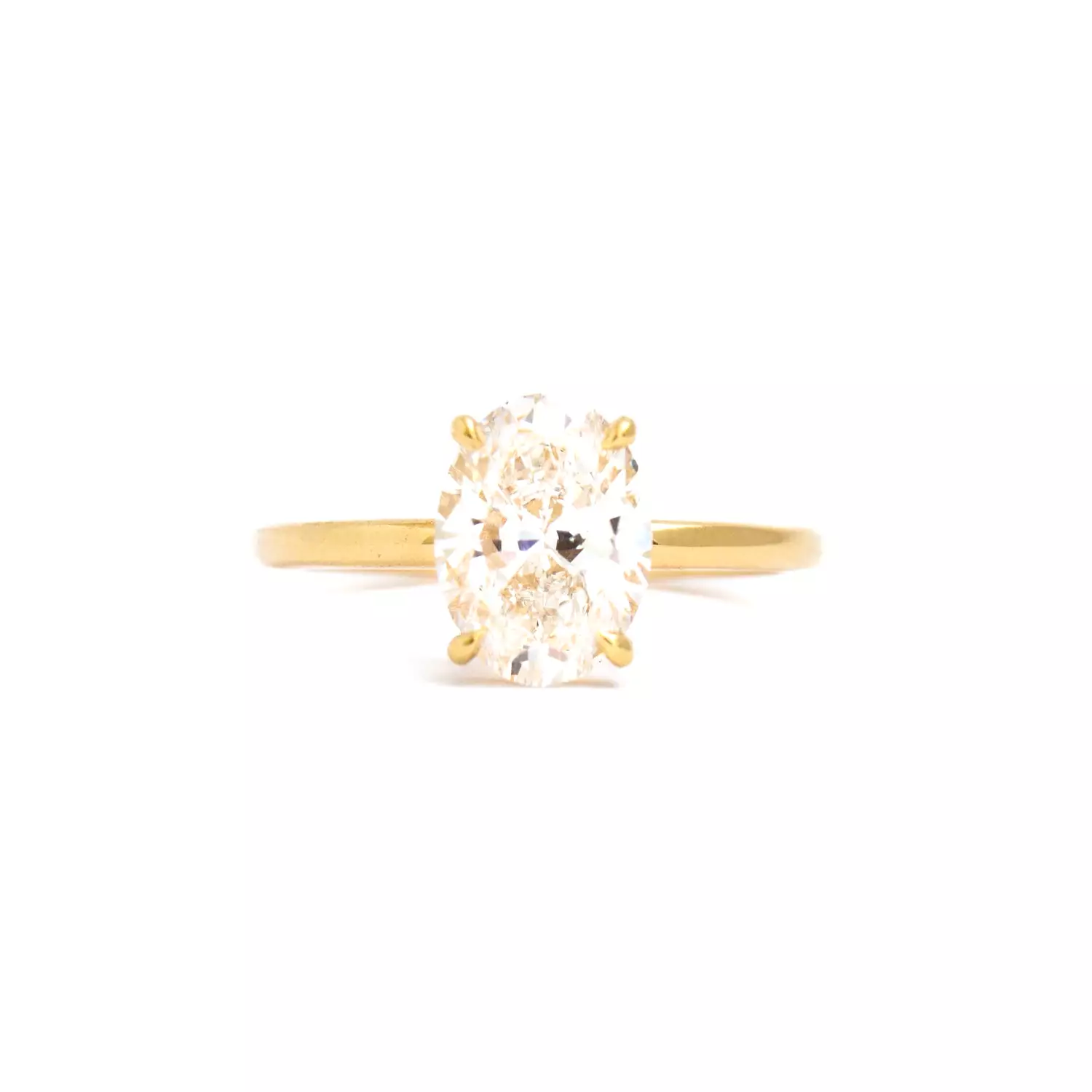 2.00 ct Lab-Grown Oval Coursière Solitaire