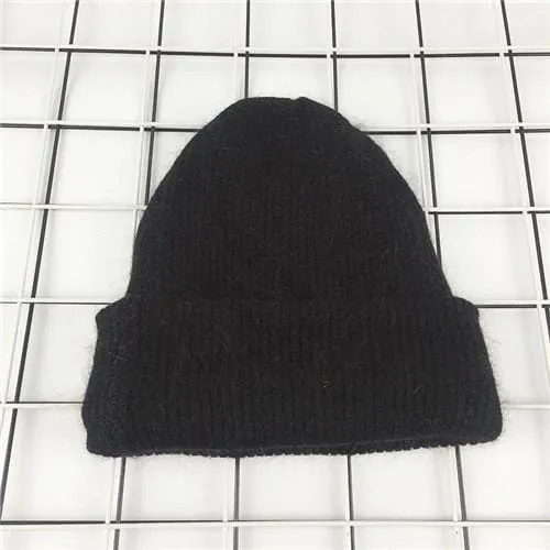 2017 New Winter Hat for Women Rabbit Cashmere Knitted Beanies Thick Warm Vogue Ladies Wool Angora Hat Female Beanie Hats