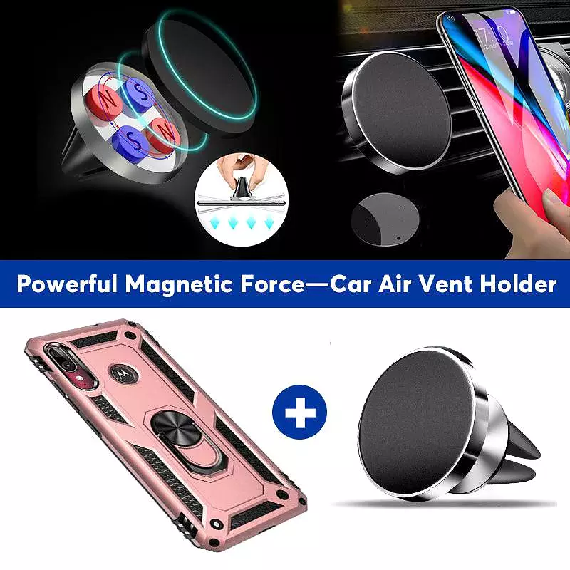 2022 Luxury Armor Ring Bracket Phone case For MOTO E6 Plus-Fast Delivery