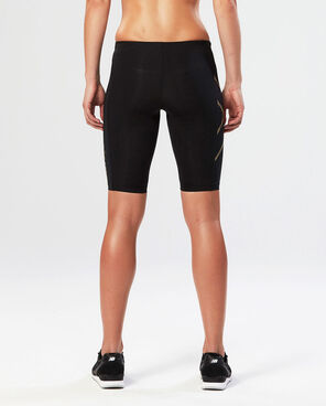 2XU Women's Elite MCS Compression Short-WA3061B (BLK/GLD)