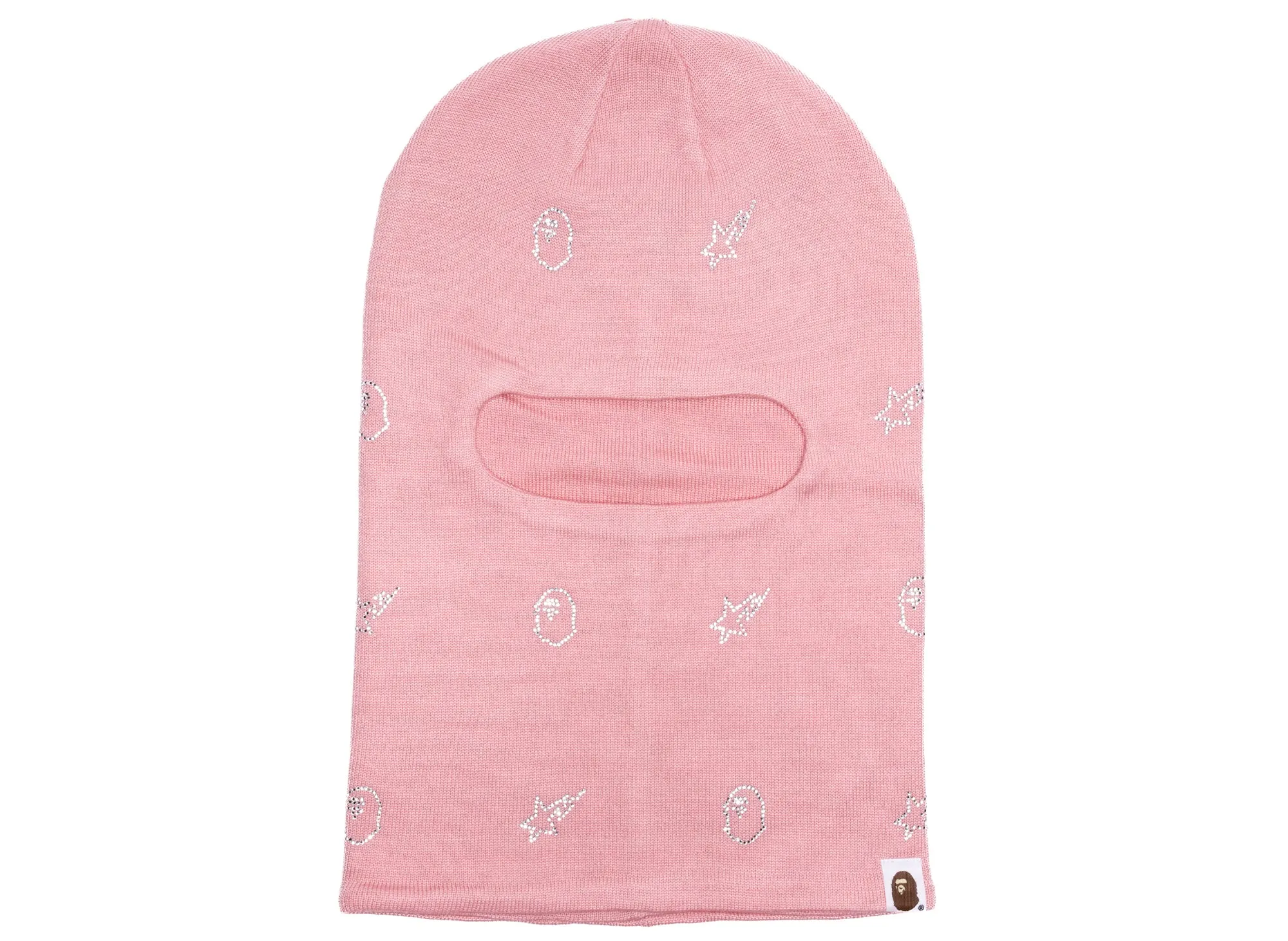 A Bathing Ape Crystal Stone Balaclava in Pink