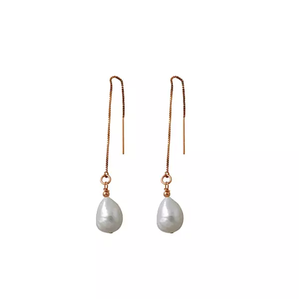 A Von Treskow Baroque Pearl Chain Earring