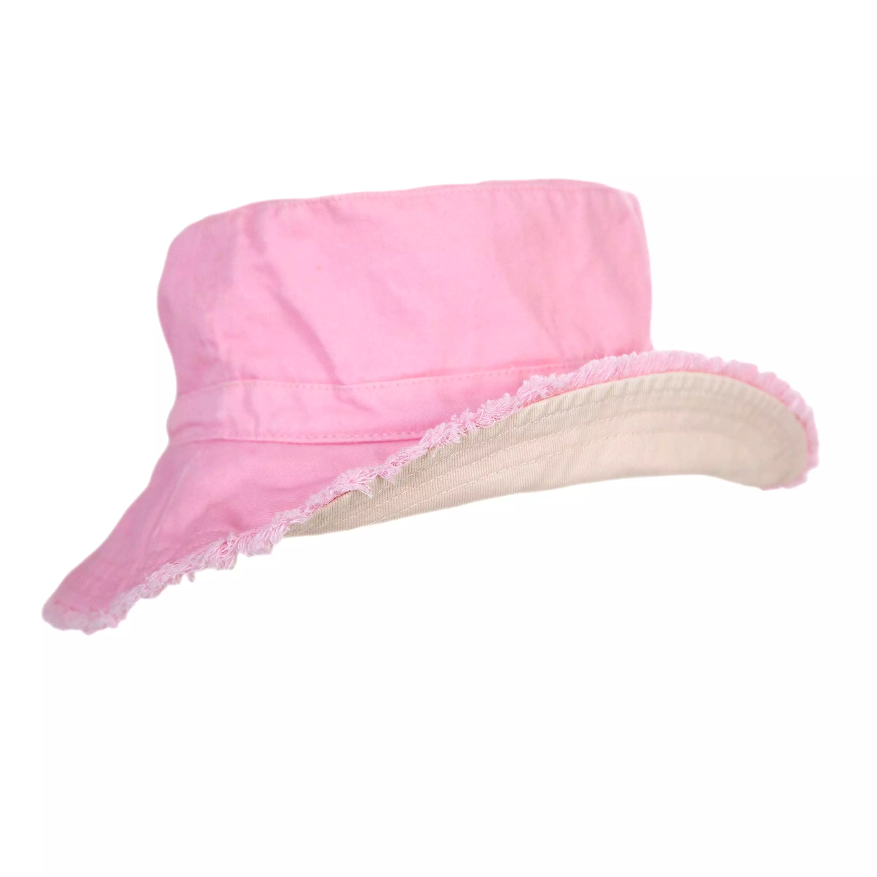 Acorn Kids Frayed Bucket Hat - STRAWBERRY