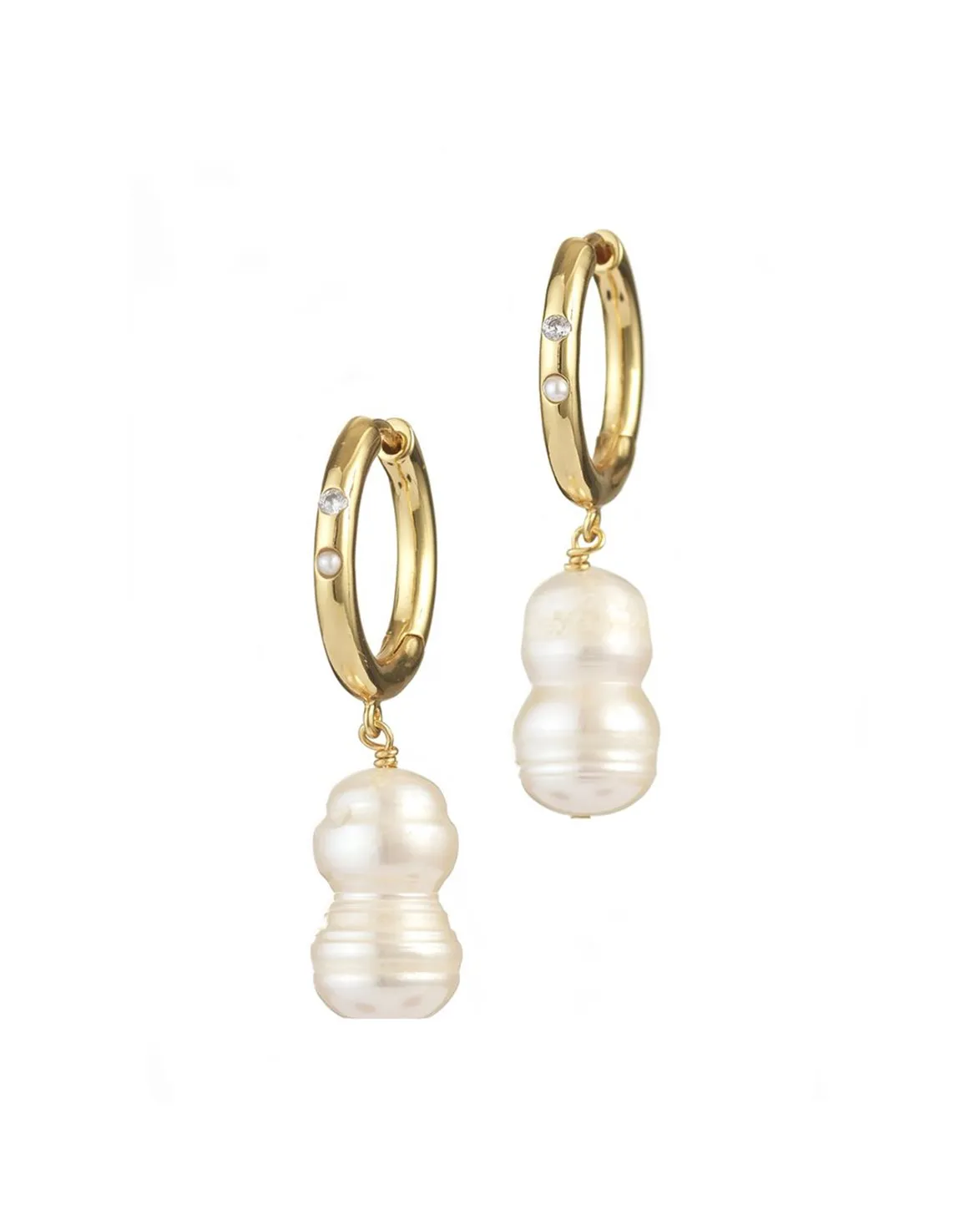 Anni Lu Diamonds And Pearls Earrings White Smoke