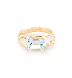 Aquamarine Floating Ring