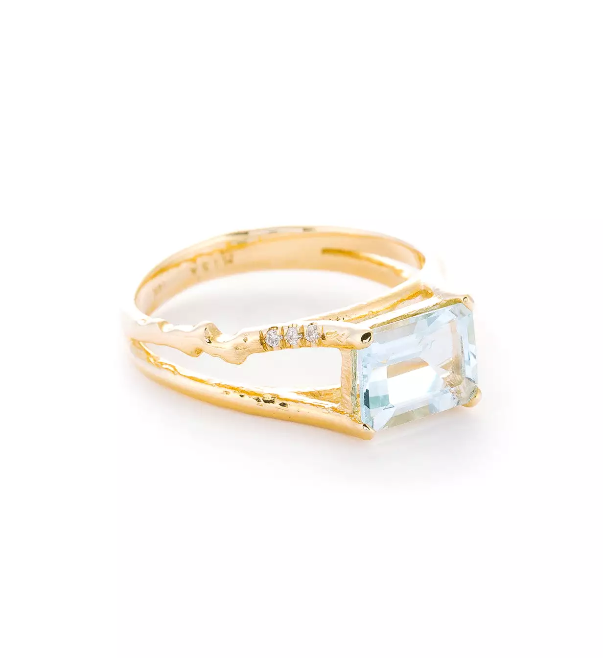 Aquamarine Floating Ring