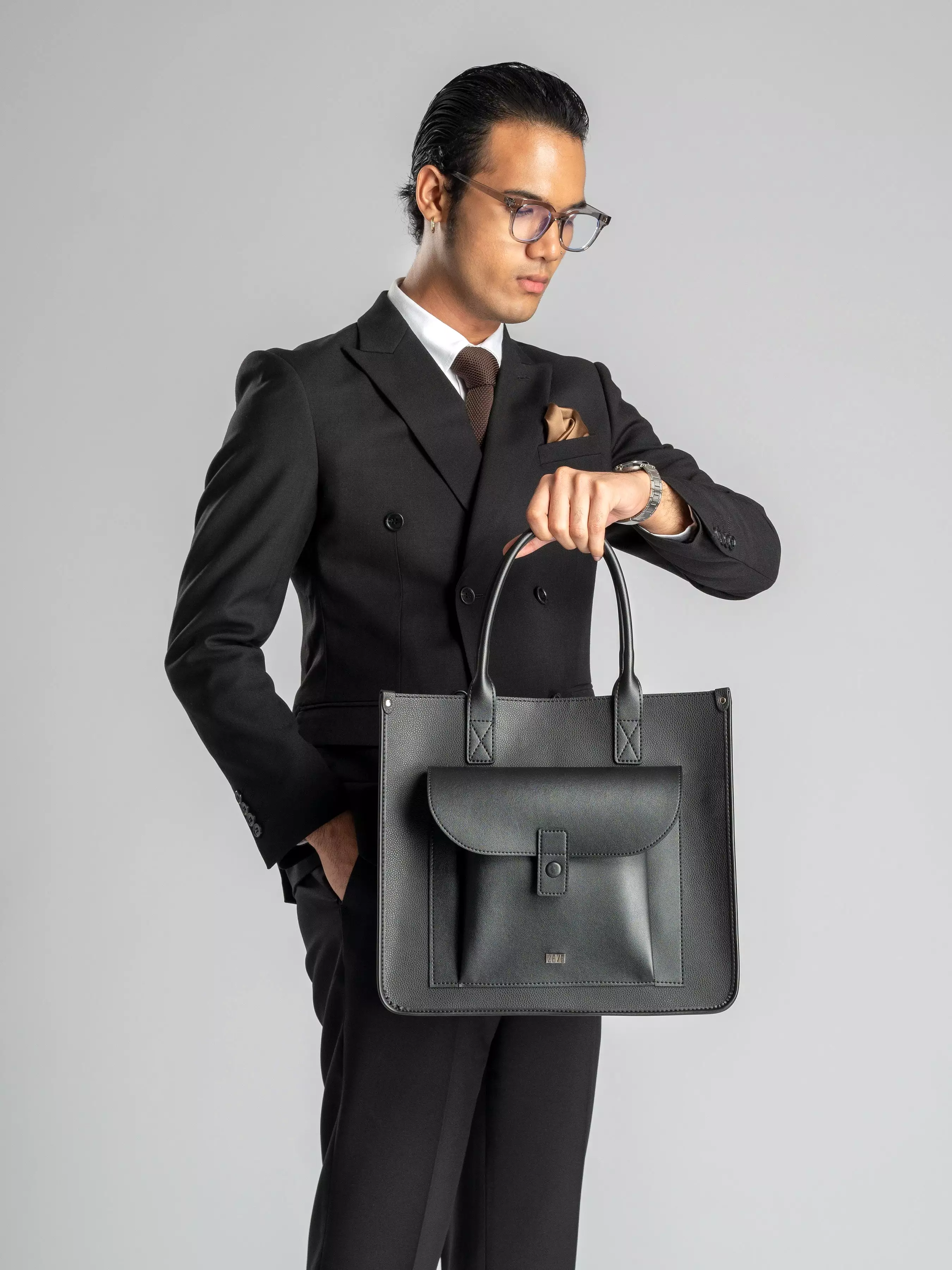 Ares Tote Bag - Black Plain