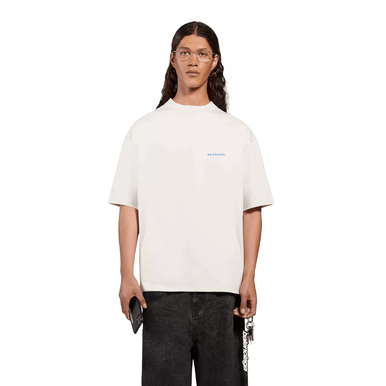 Balenciaga Logo Medium Fit Men's T-Shirt