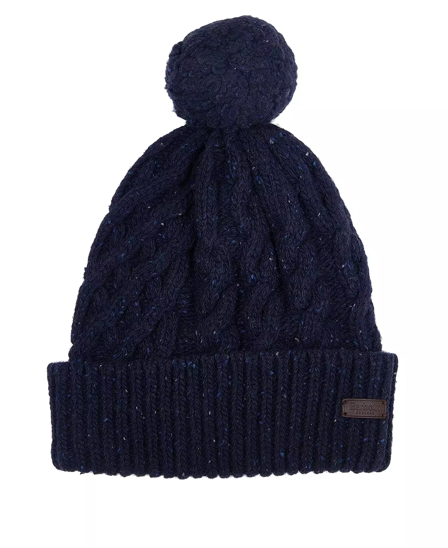 Barbour Mens 'Seaton Pom' Cable Knit Beanie Hat