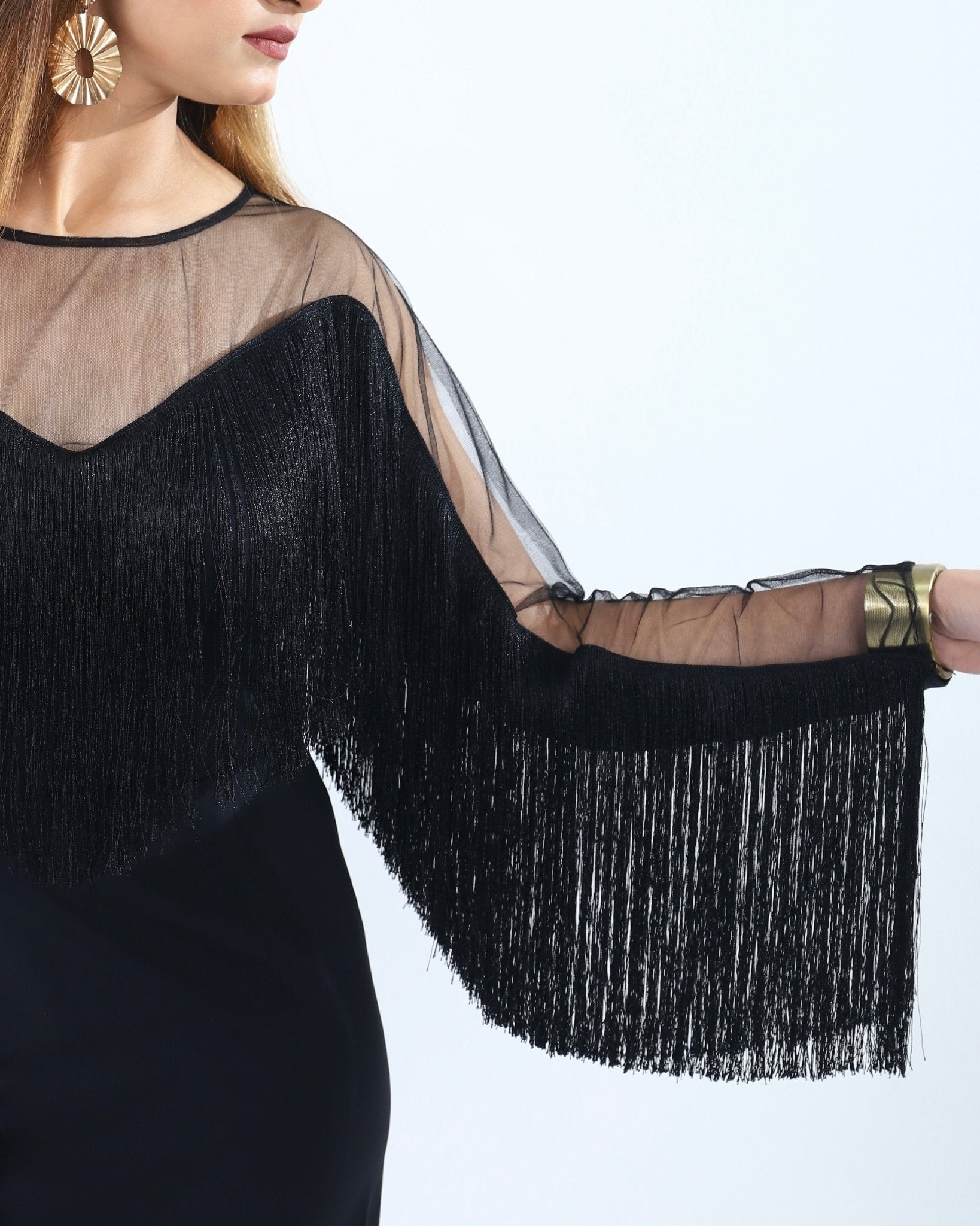 Black Fringe Dress