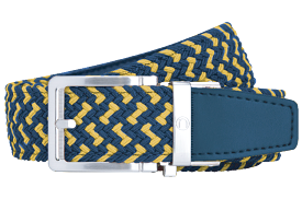 Braided Maize & Blue, 1 3/8 Strap, Golf Belt