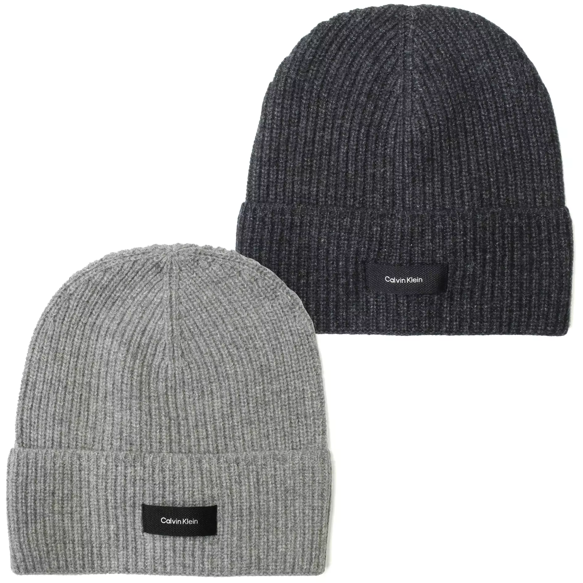 Calvin Klein Mens Daddy Wool Mix Rib Beanie Hat