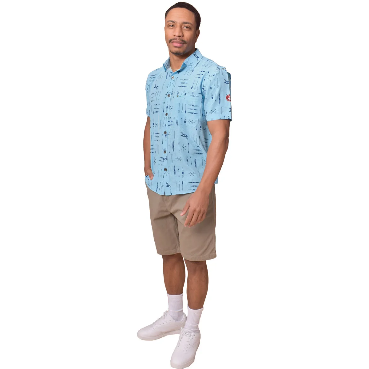 Canada Weather Gear Men's Short Sleeve Woven Top