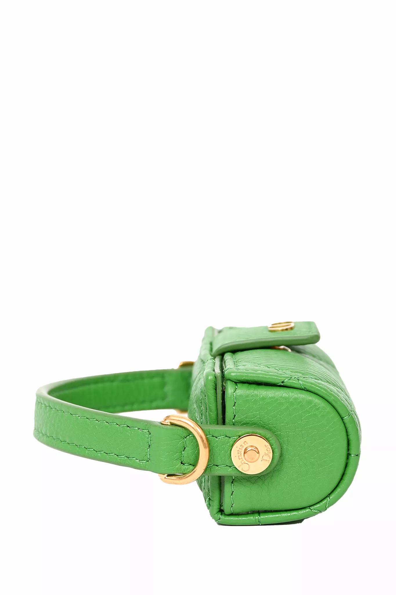 Christian Dior 2022 Green Caro Lipstick Bag with Chain