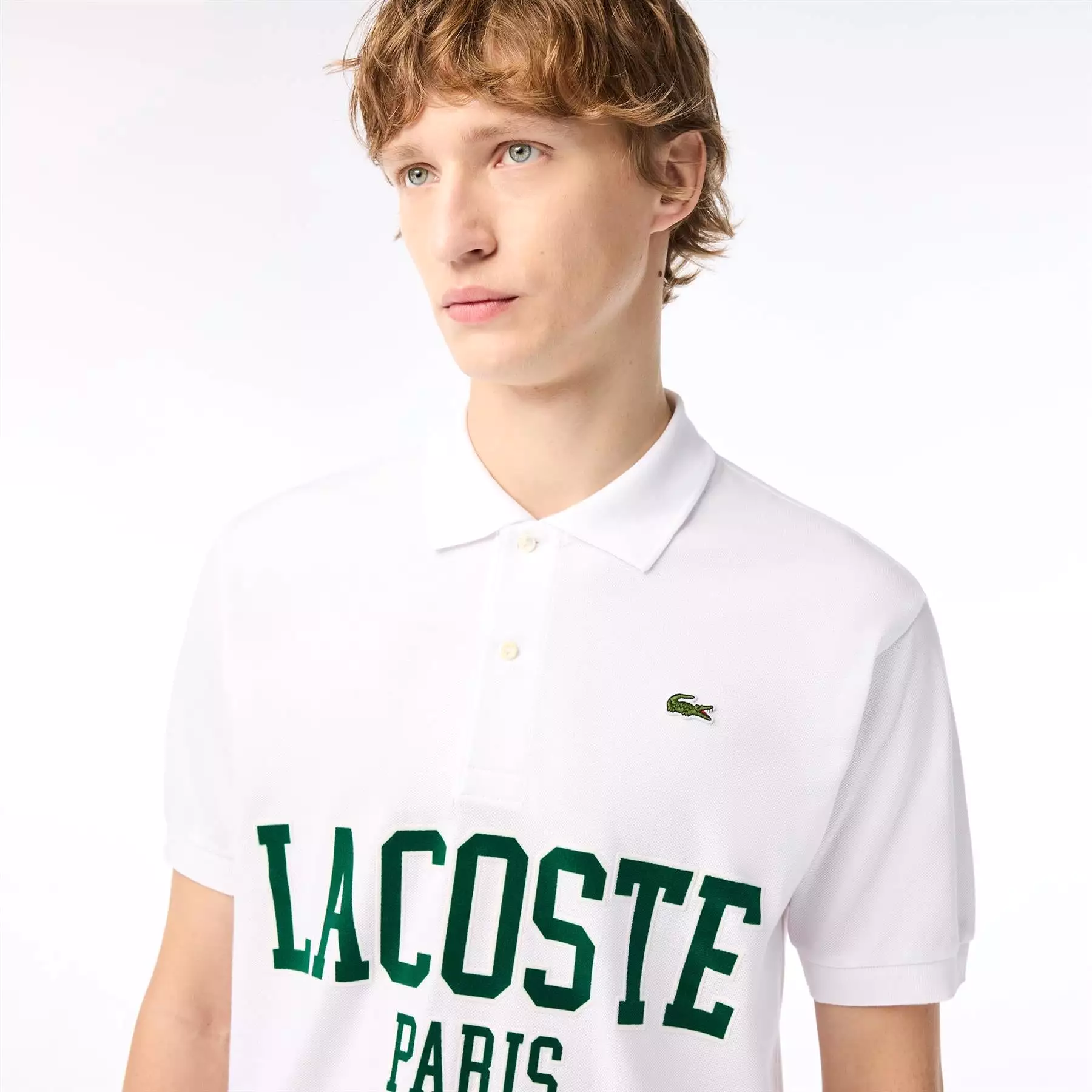 Classic Fit Original Flocked Cotton Pique Polo White - SS24