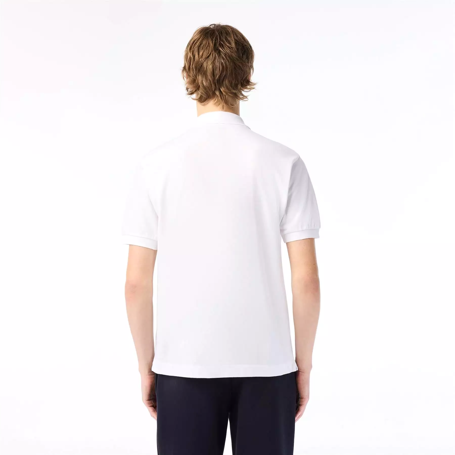 Classic Fit Original Flocked Cotton Pique Polo White - SS24