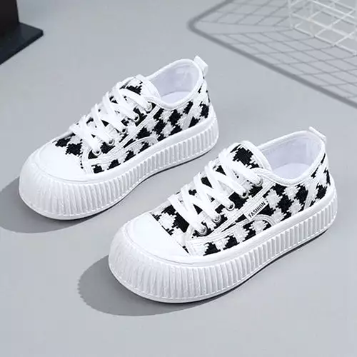 Cute Black White Candy Diamond Sneakers ON871