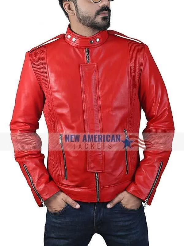 Daft Punk Orange Leather Jacket | New American Jackets