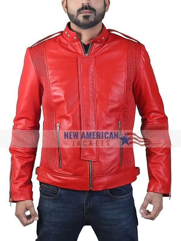 Daft Punk Orange Leather Jacket | New American Jackets