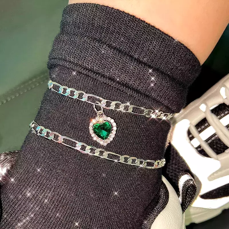 Diamond Heart Anklet