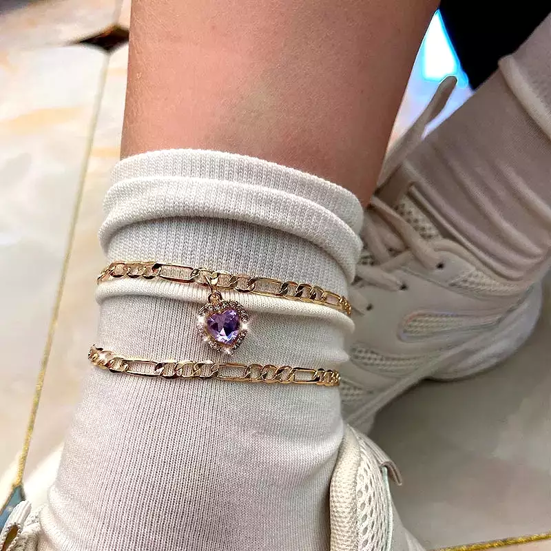 Diamond Heart Anklet