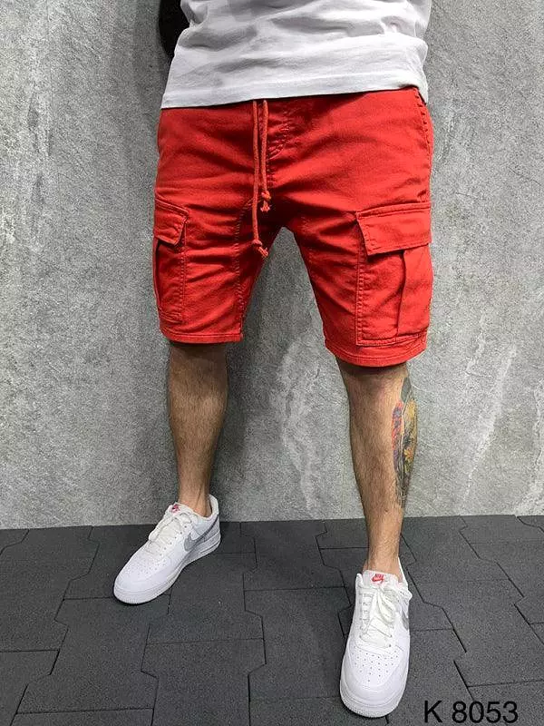 Drawstring Men Cargo Shorts