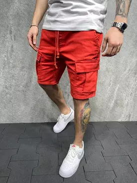 Drawstring Men Cargo Shorts