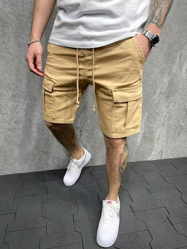 Drawstring Men Cargo Shorts