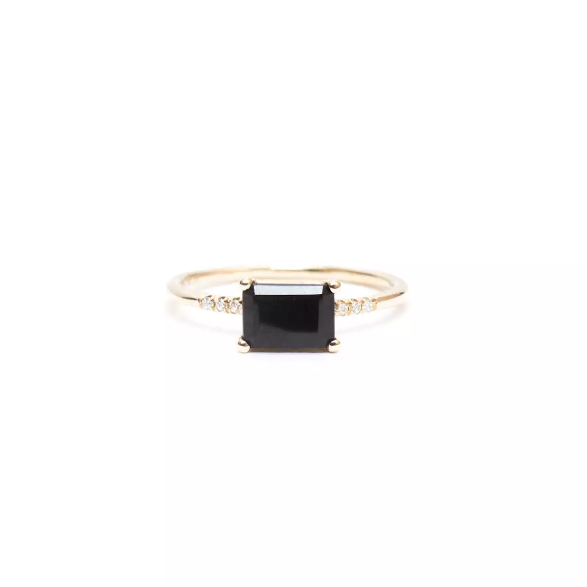 East West Onyx Equilibrium Ring