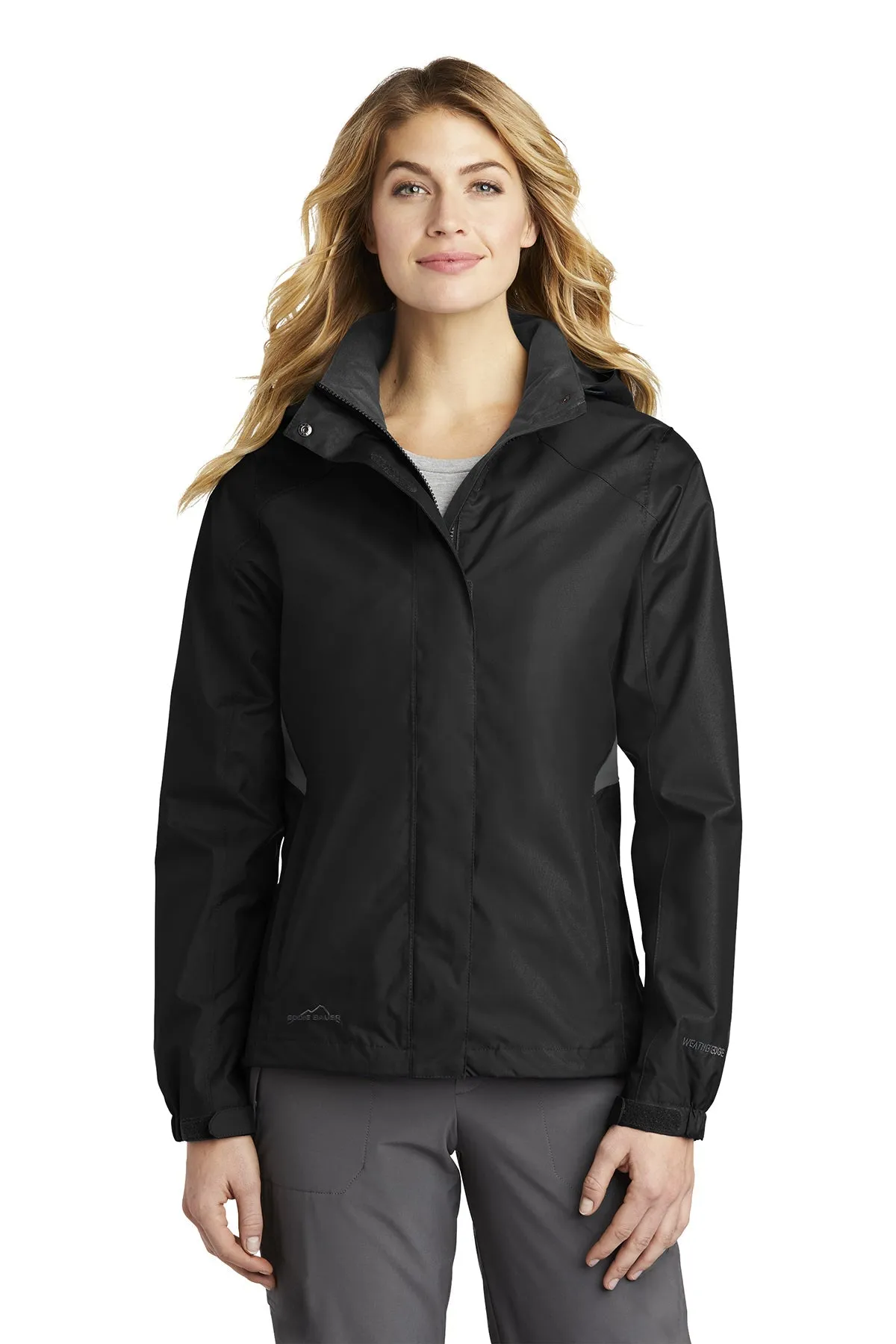 Eddie Bauer Ladies Customized Rain Jackets, Black