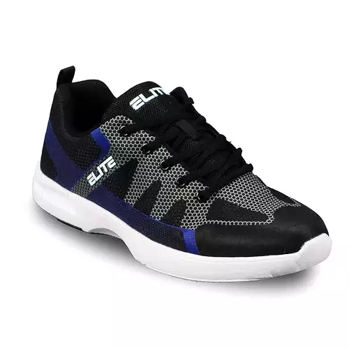 ELITE Men's Peak Black/Blue/Grey Bowling Shoes