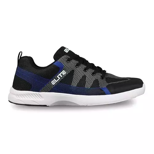 ELITE Men's Peak Black/Blue/Grey Bowling Shoes