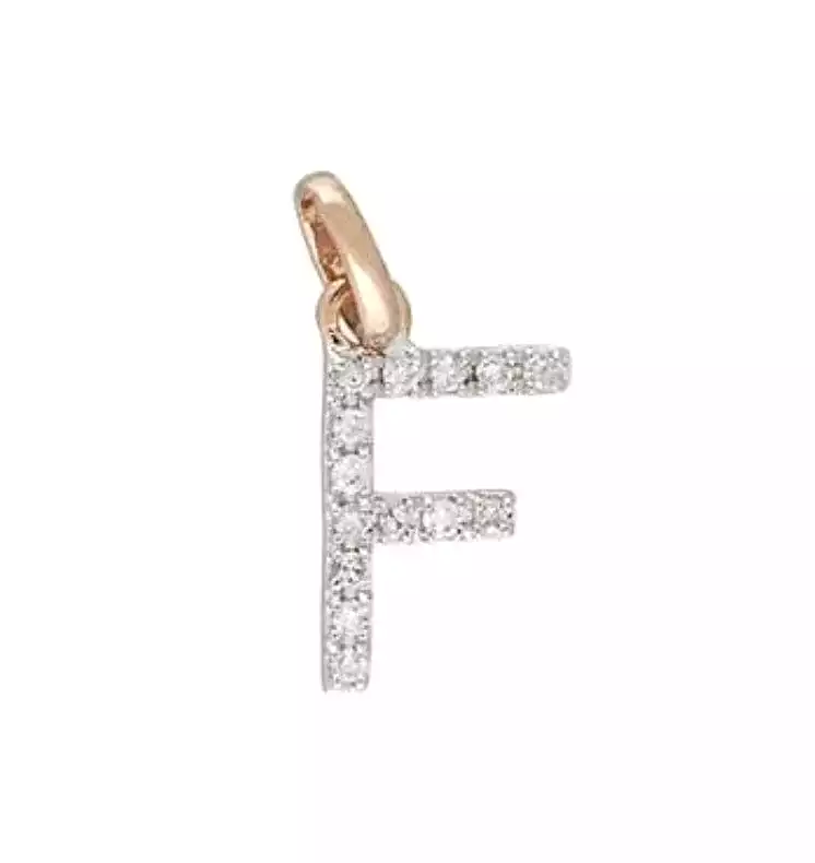 Gold & Diamond Initial Charm