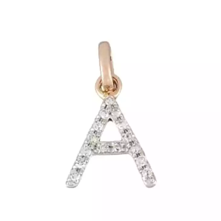 Gold & Diamond Initial Charm