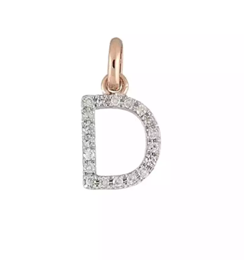 Gold & Diamond Initial Charm