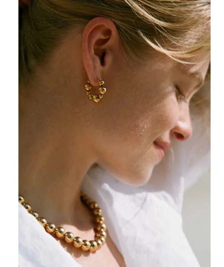 Goldie Hoop Earrings, Gold