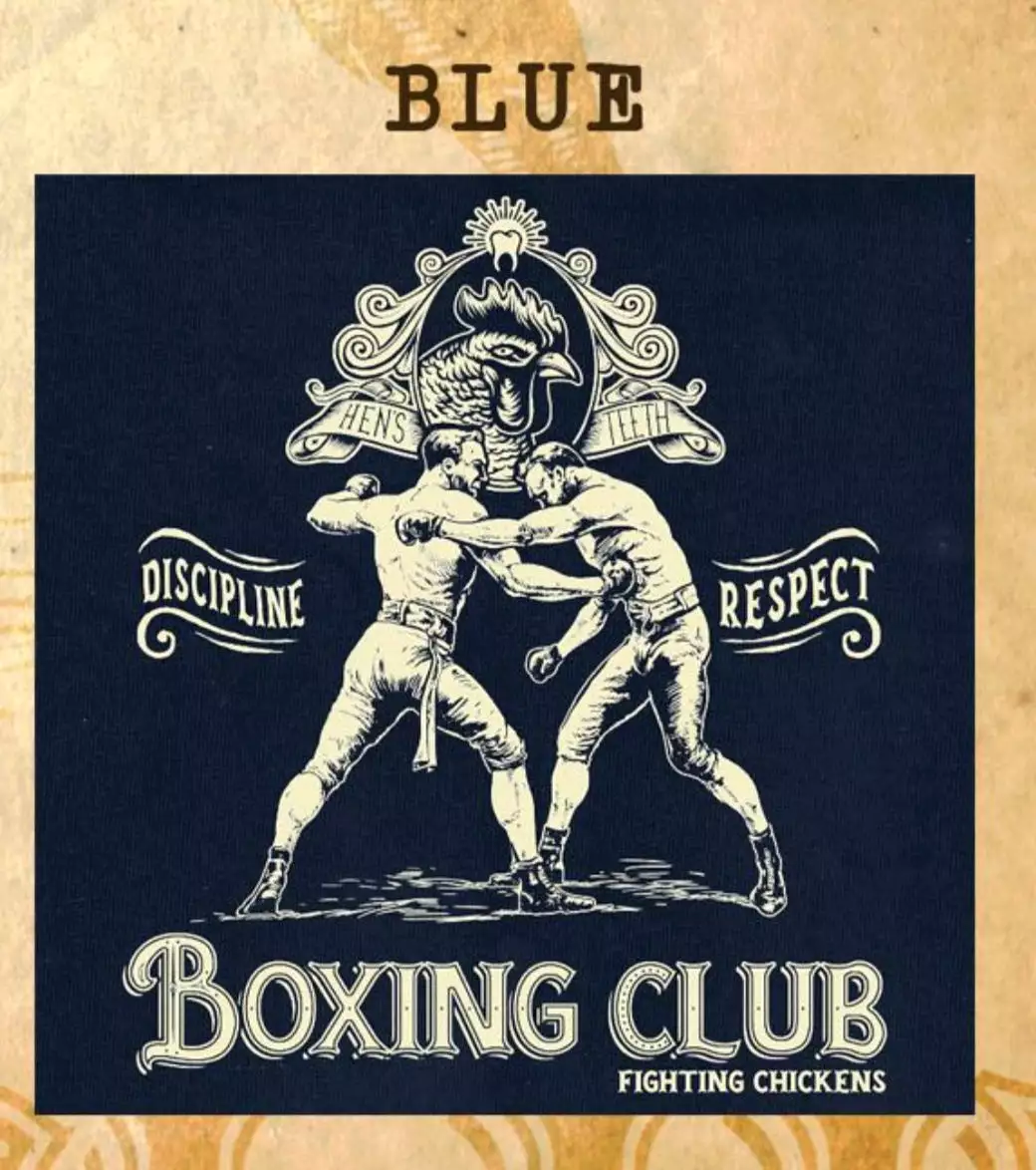 HENS TEETH ITALY 240gr Boxing Club Navy Loose T-Shirt