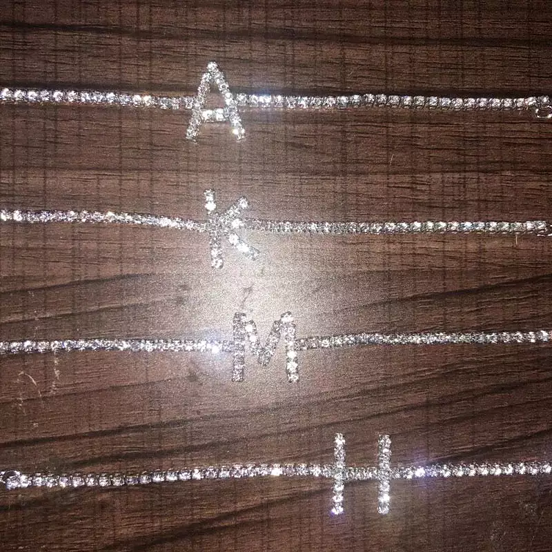 Initial Diamond Anklet