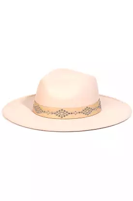 Ivory Studded Band Fall Hat