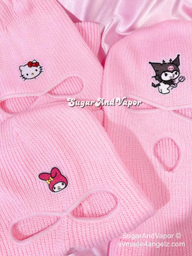 Kawaii Devil/Kitten Knitted Ski Mask