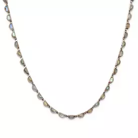 Labradorite Small Scallop Riviere Necklace