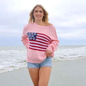 Lightweight Anchor Flag Sweater