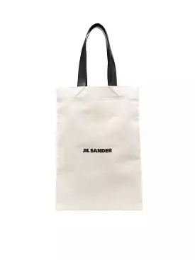 logo-print cotton tote bag