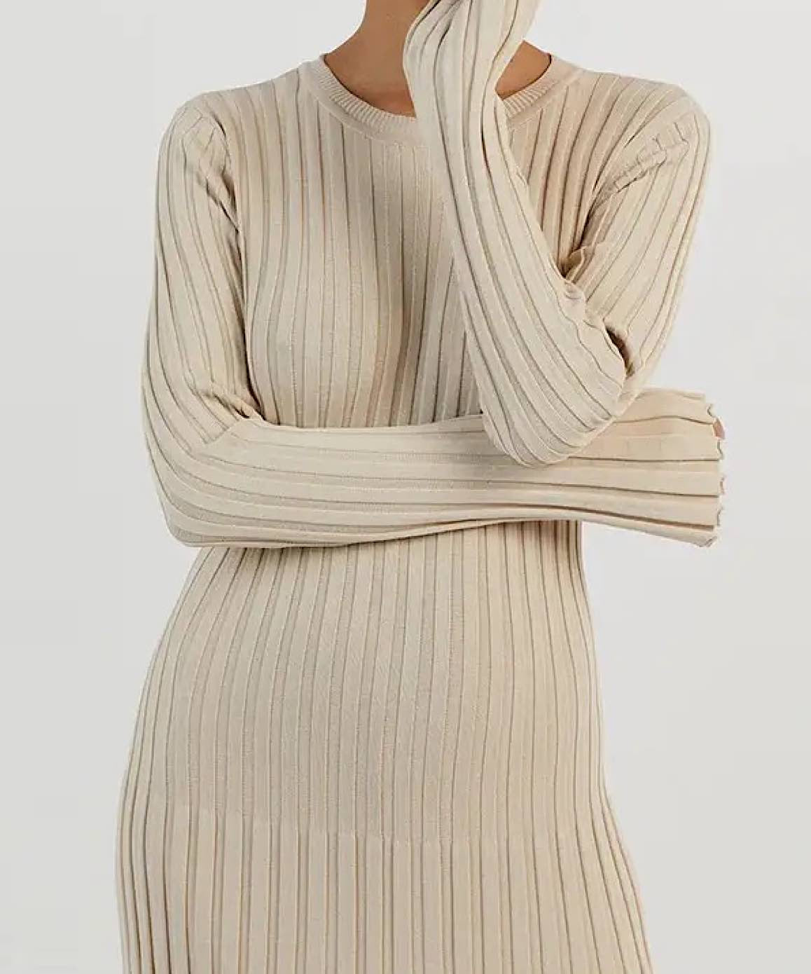 Long Sleeve Knitted Long Maxi Dress