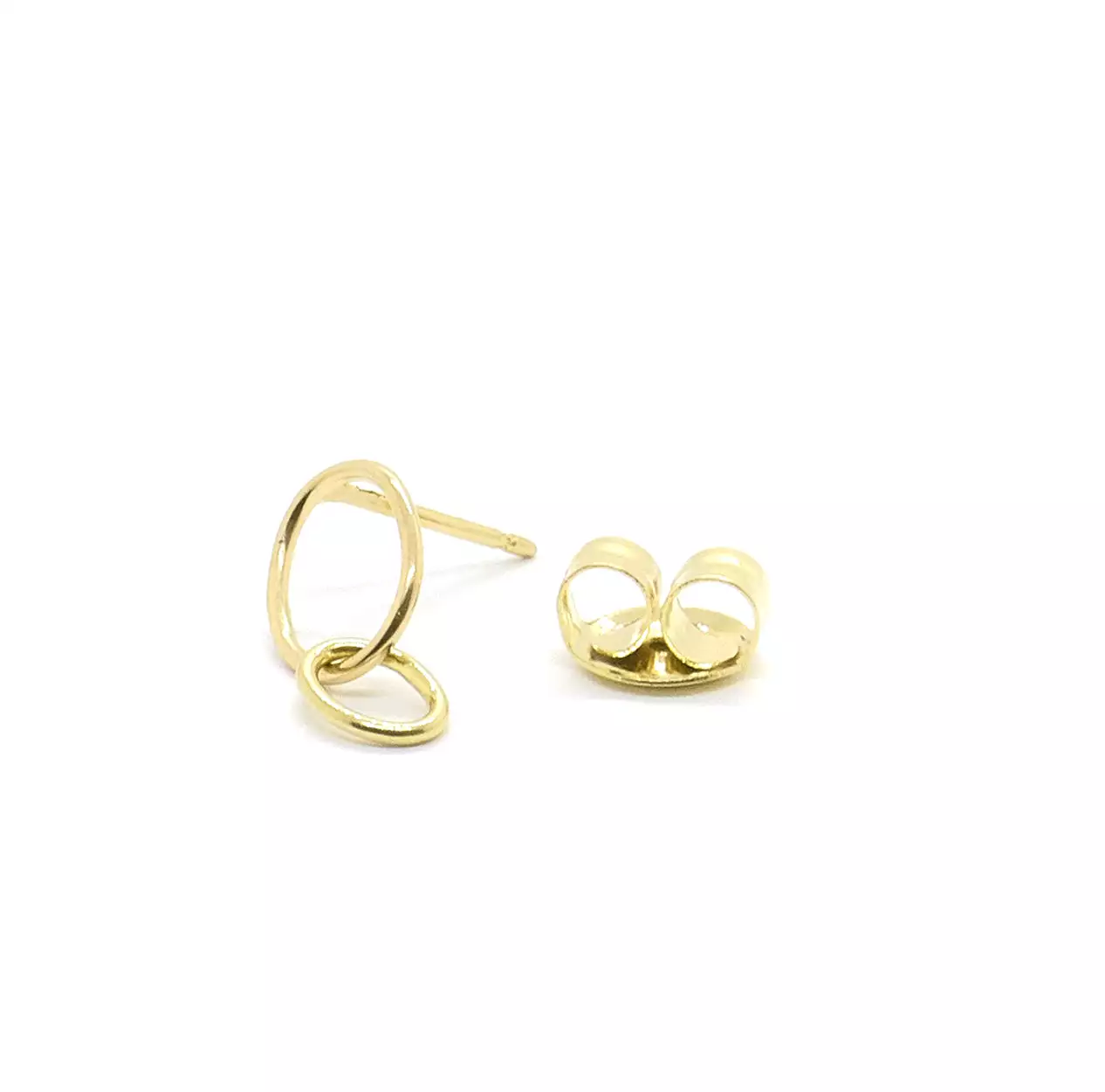 Loop Oval Stud, 9k Gold (single)