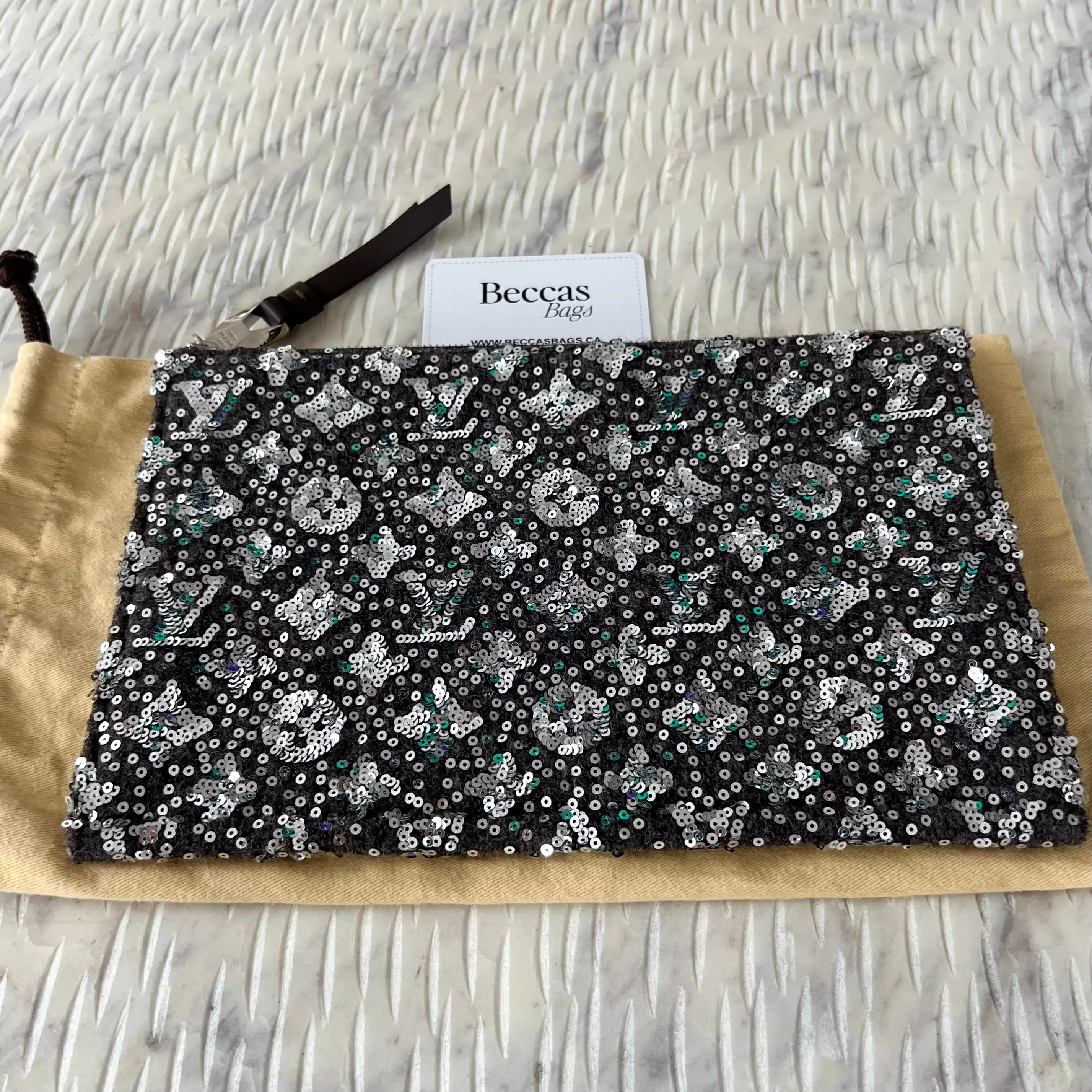 Louis Vuitton Sequin Monogram Clutch