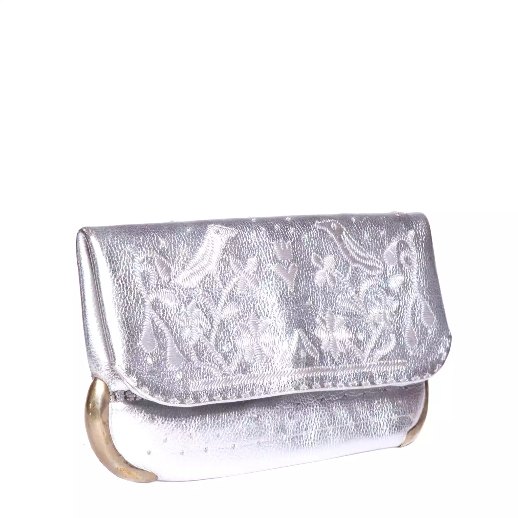 Lovebirds Evening Clutch Bag in Silver