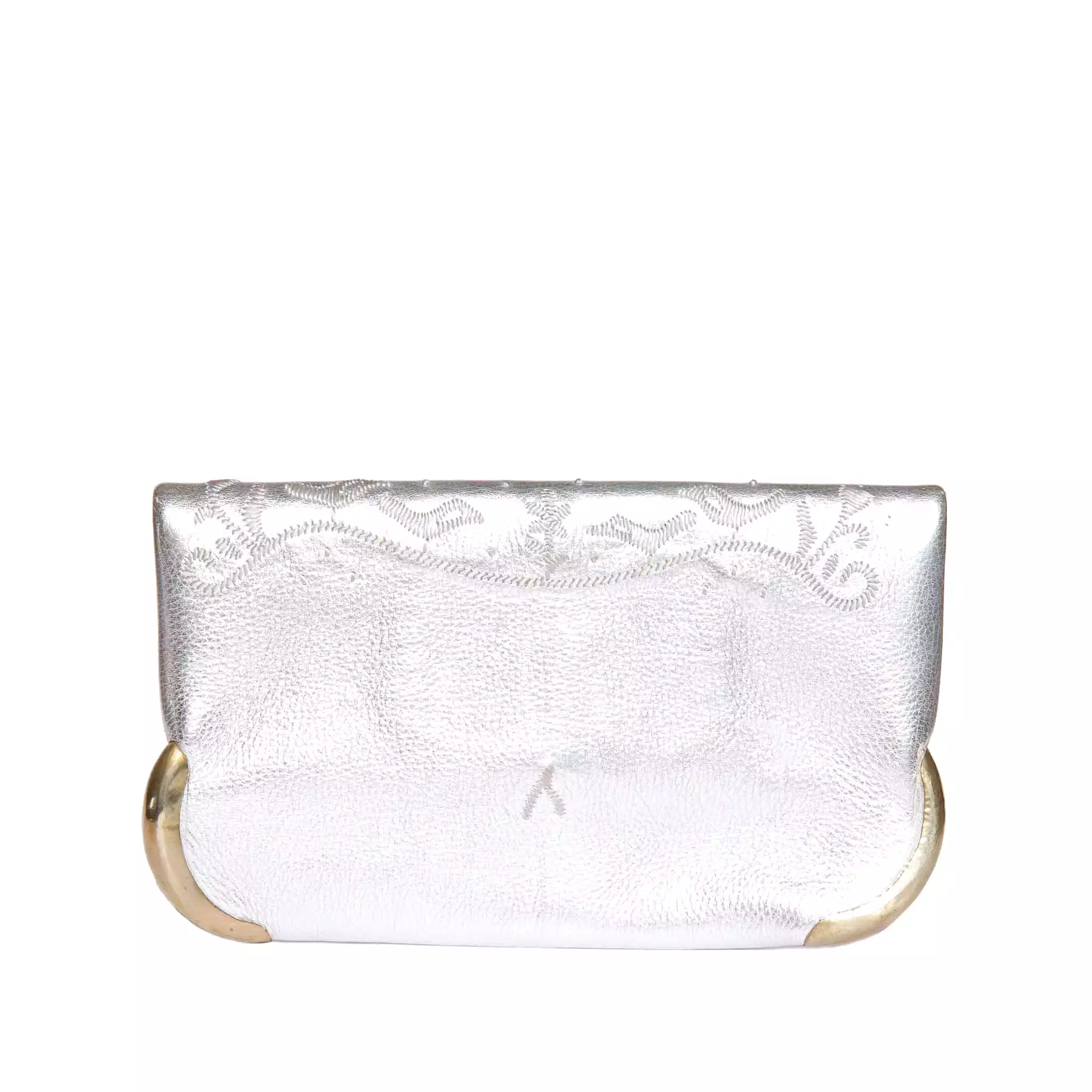 Lovebirds Evening Clutch Bag in Silver