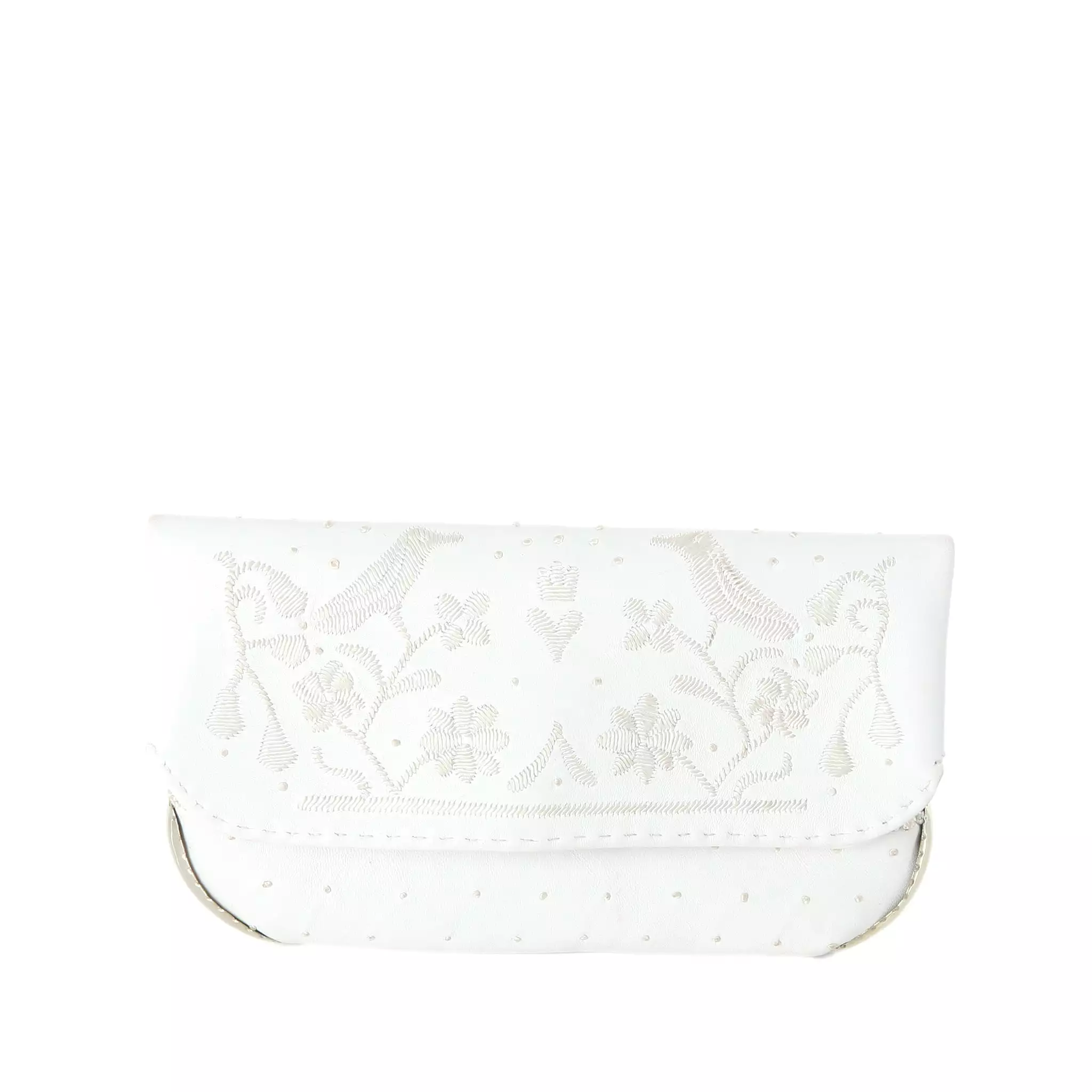 Lovebirds Wedding Clutch Bag in White